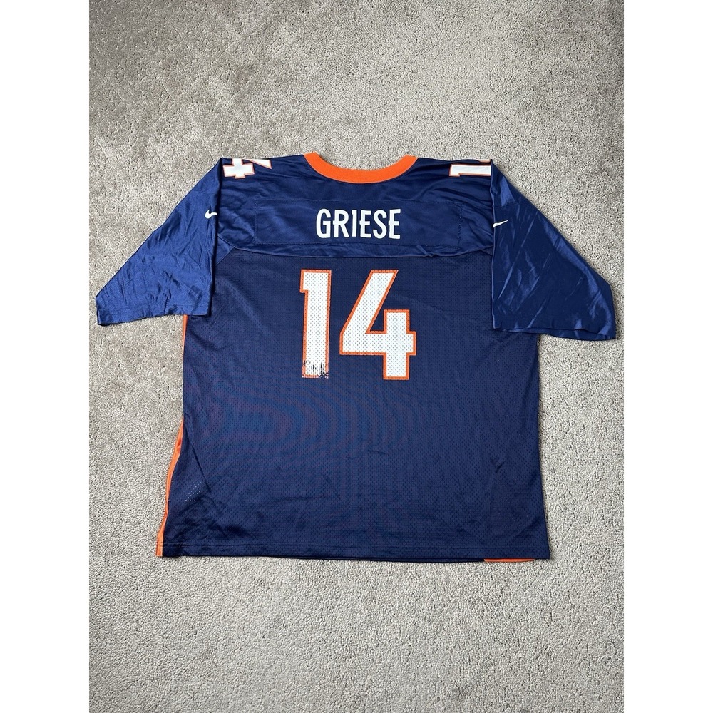 Mens Jersey Nike Denver Broncos #14 Brian Griese Blue Orange,‎ Size L